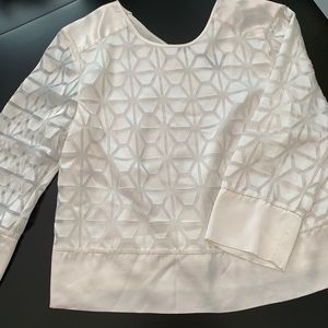 Armani Exchange white patterned blouse size medium